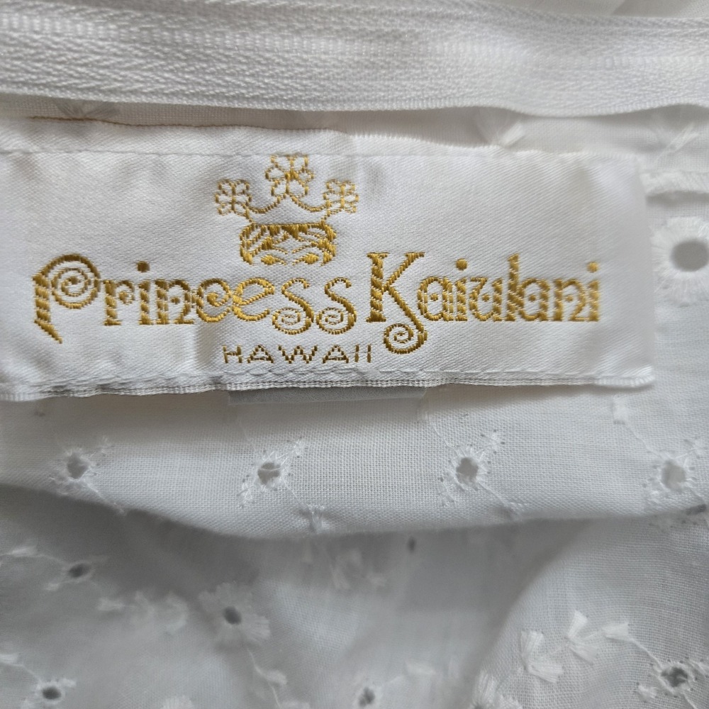Princess Kaiulani Hawaiian Vintage Lace Dress Womens Medium White Victorian Boho - Picture 7 of 15